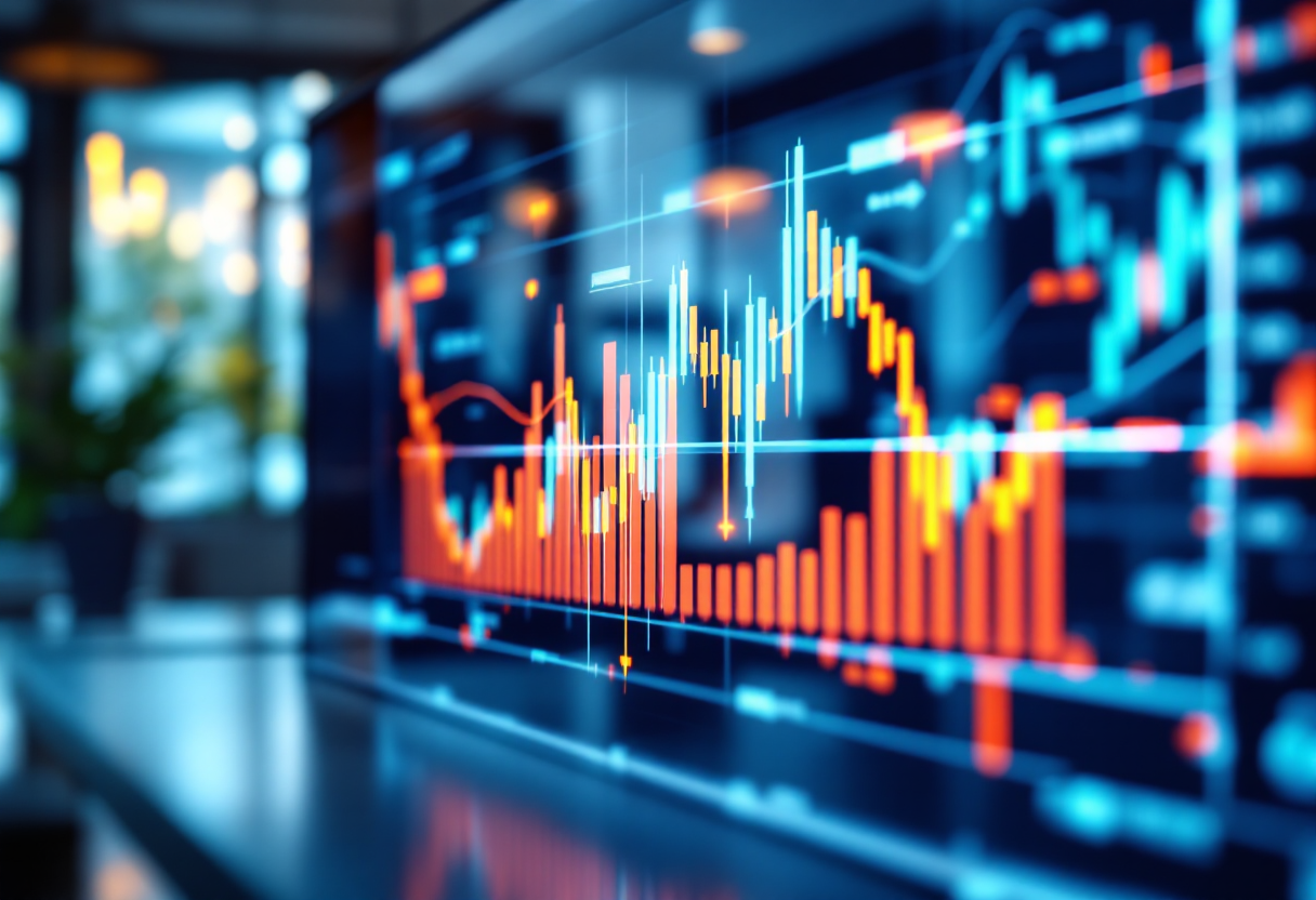 Grafico che mostra l'andamento dello spread Btp e Bund